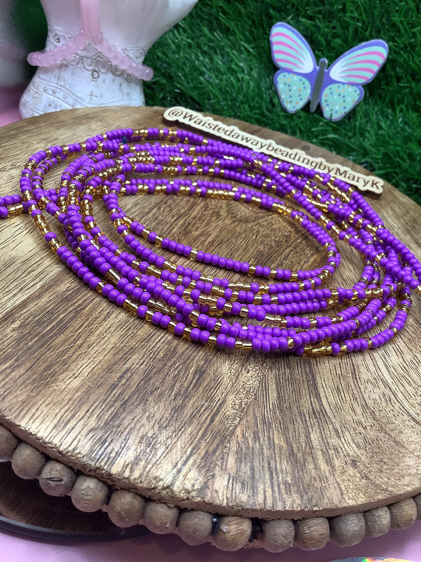 Handcrafted African traditional tie on waist beads