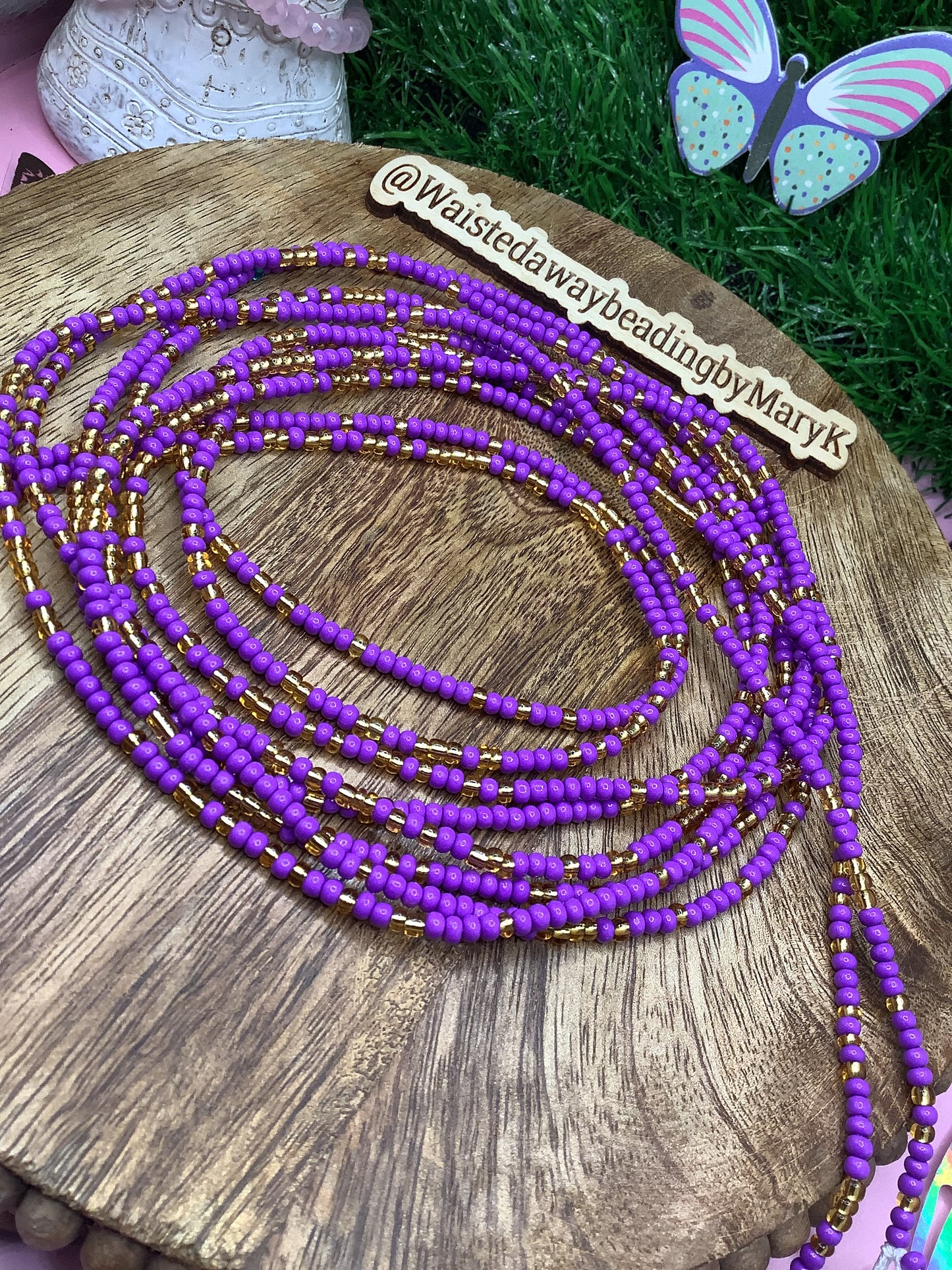 Handcrafted African traditional tie on waist beads