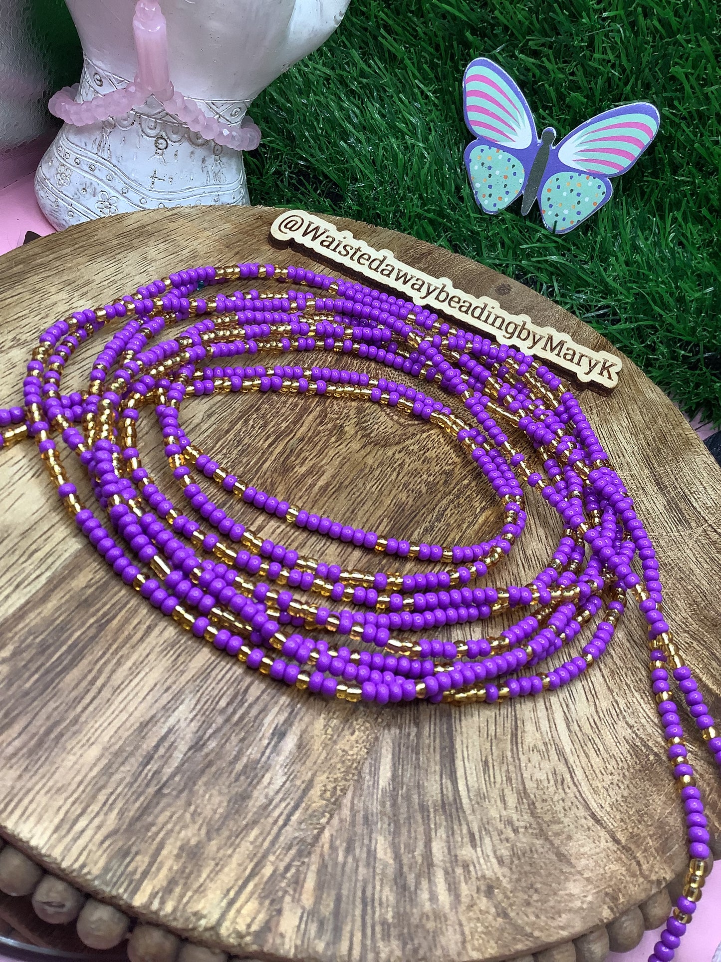 Handcrafted African traditional tie on waist beads