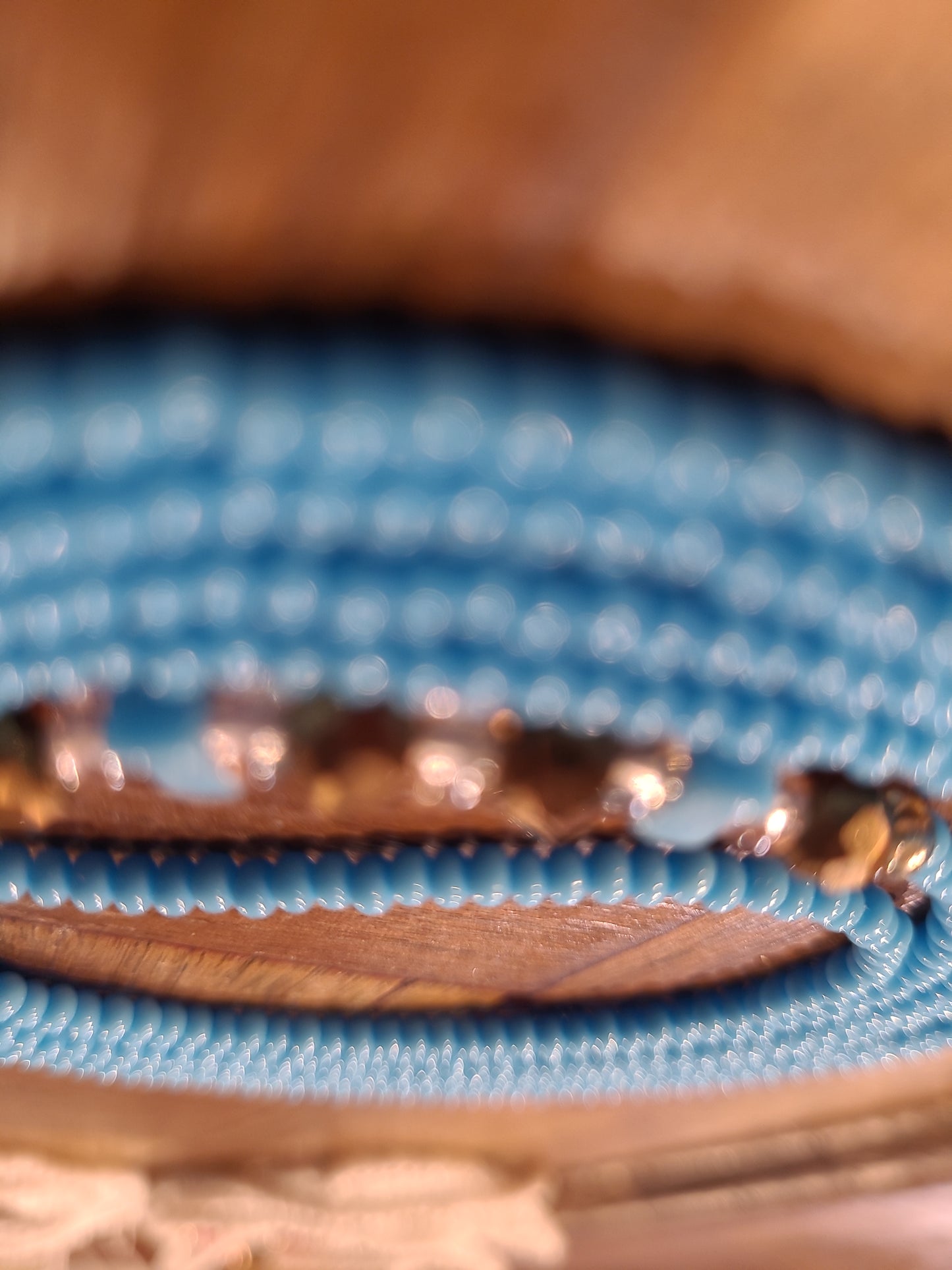 Azure Serenity tie on waistbeads.